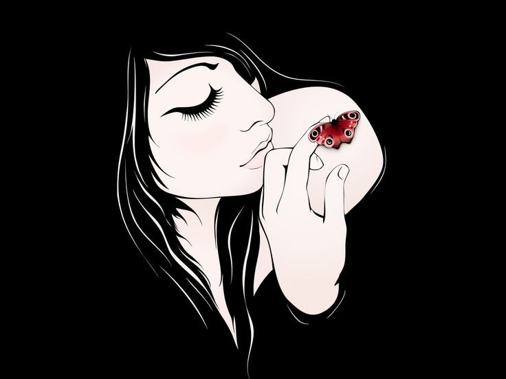 Красивые рисунки на черном фоне