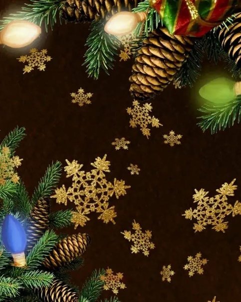 Новогодний фон с елкой