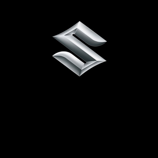 Сузуки значок на черном фоне