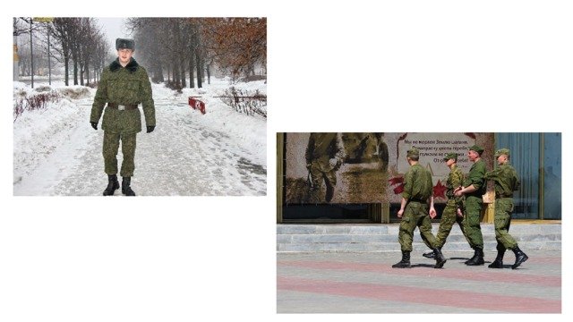 идет солдат по городу