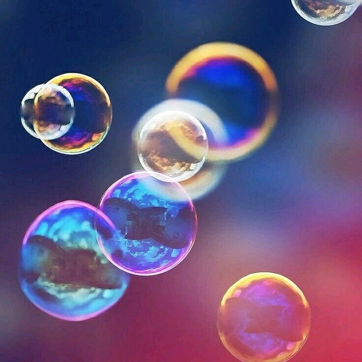 Разноцветные мыльные пузыри