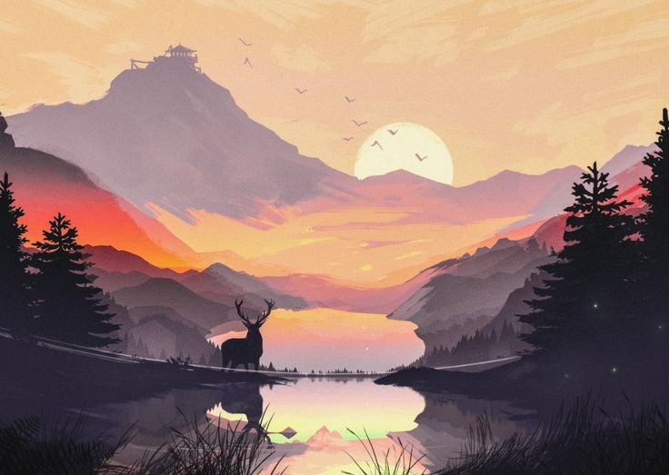 Пейзажи для срисовки