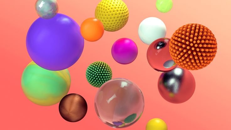 Цветные шары 3д