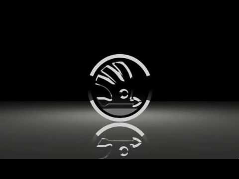 Логотип Шкода на черном фоне