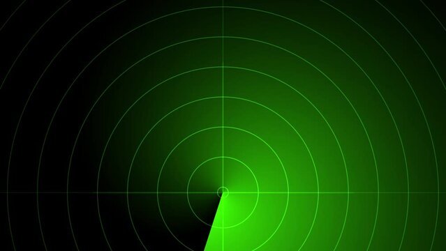 Радар на черном фоне