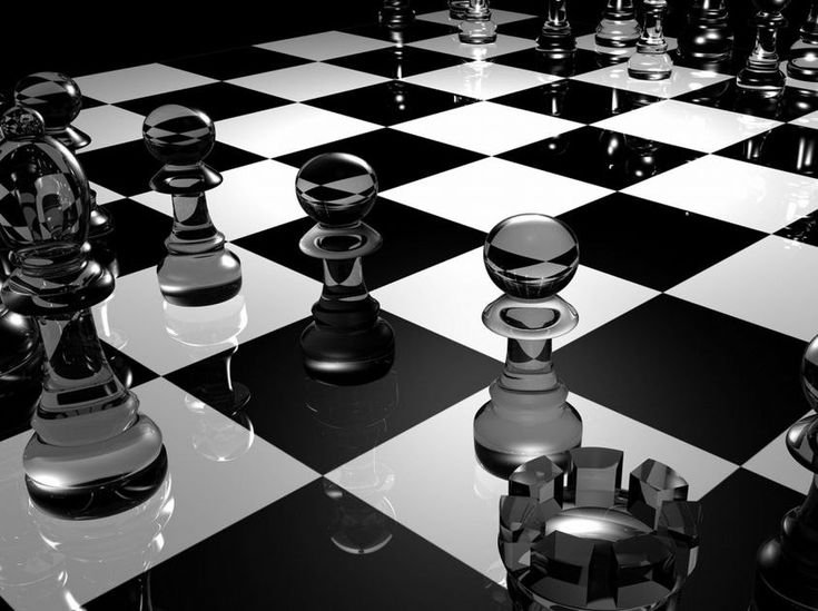 Шахматная доска черно белая