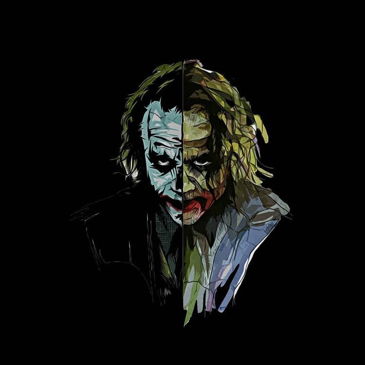 Джокер на темном фоне