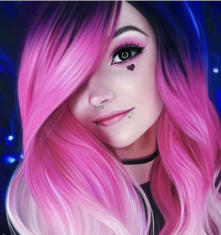 Розовые волосы