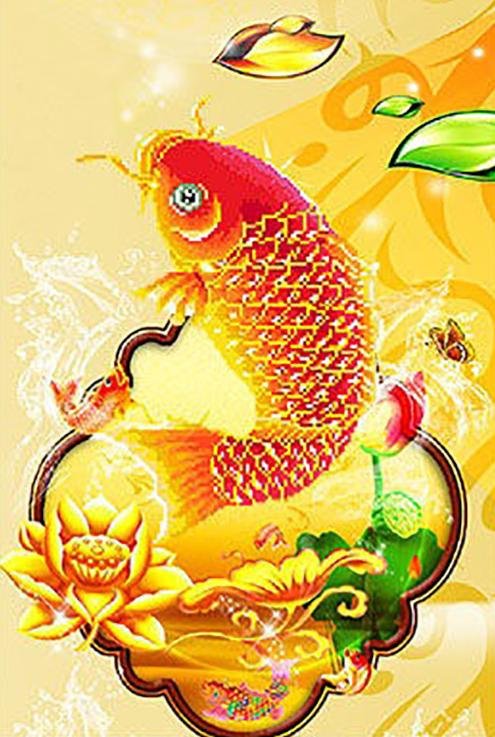 Алмазная мозаика Золотая рыбка