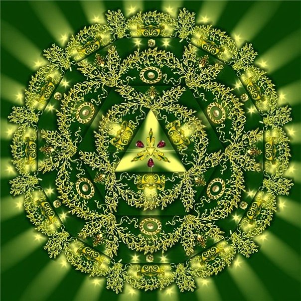 Мандала зеленая