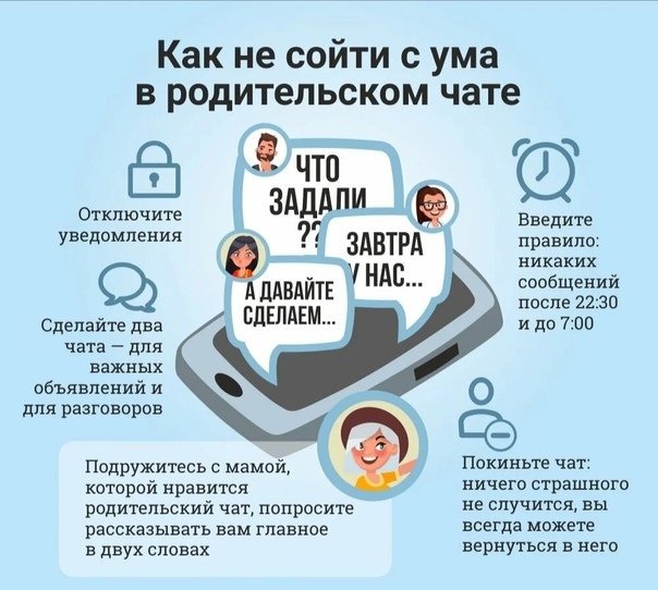 Правила родительского чата в школе