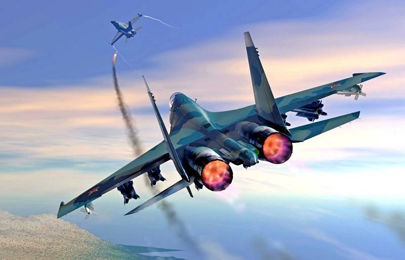 Военный истребитель Су 27