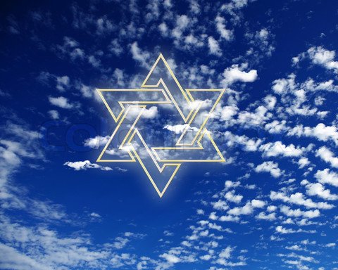 Шестиконечная звезда на небе