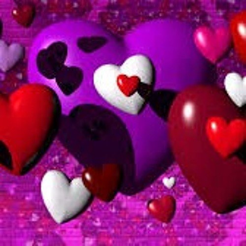 Фиолетовые сердечки