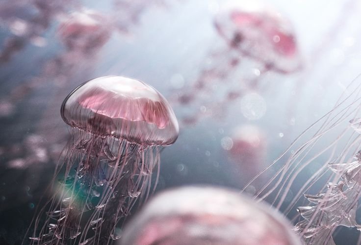 Розовая медуза