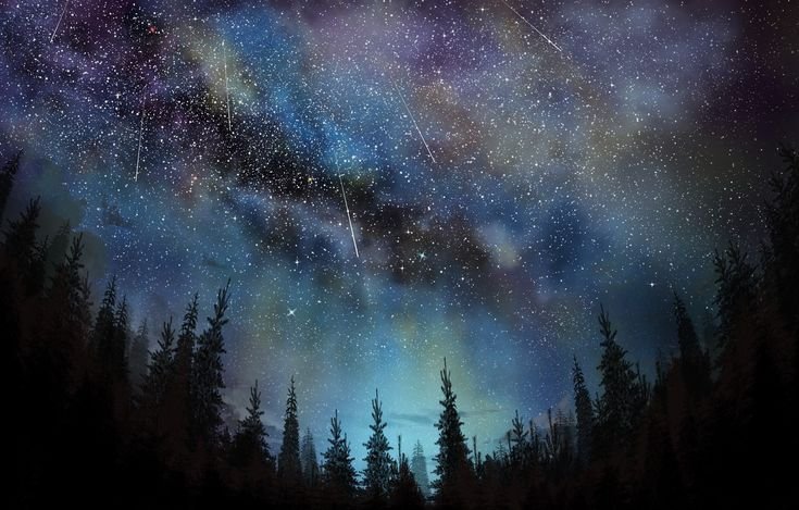 Ночное небо со звездами