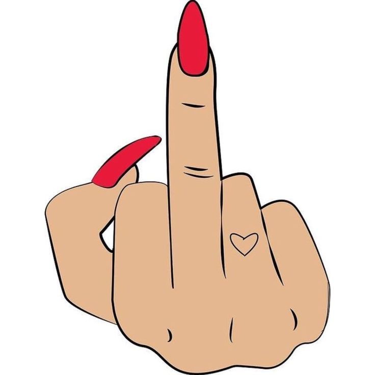 Сердечко и фак на одной картинке