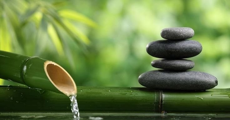 Бамбук камни вода