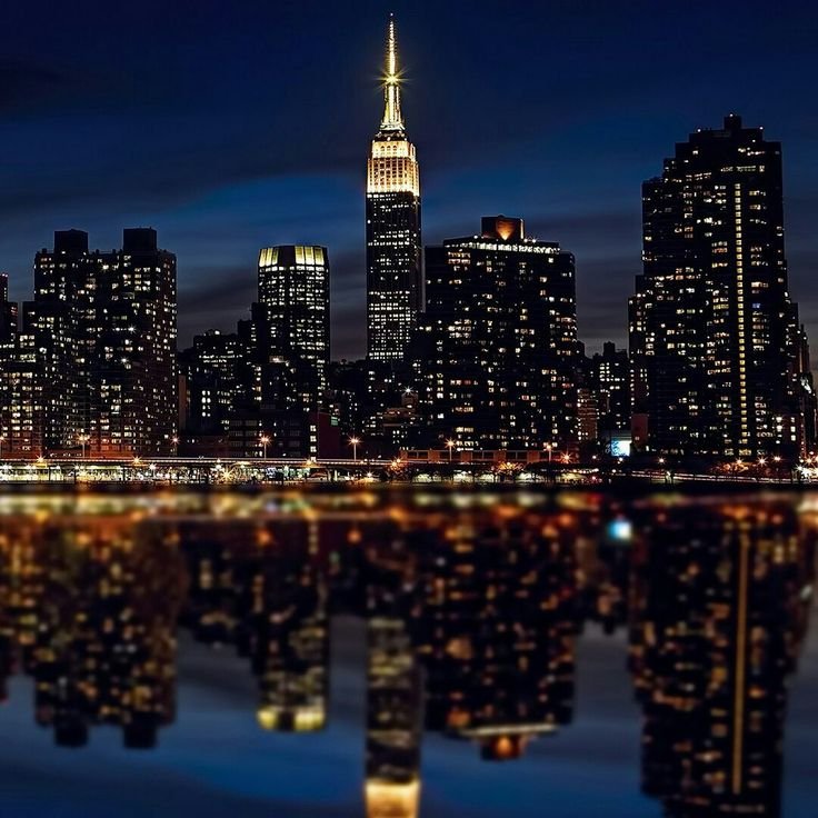 Ночной Нью-Йорк Манхэттен