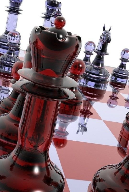 Шахматная доска красная