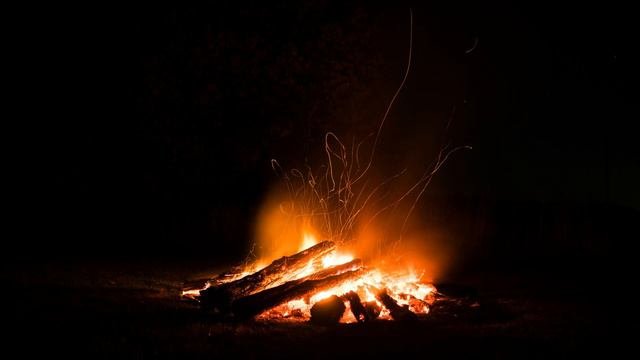 Костер в лесу