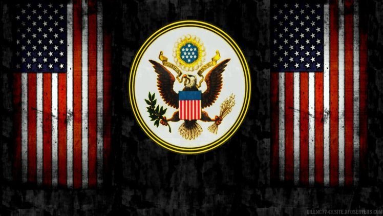 Американский флаг и герб